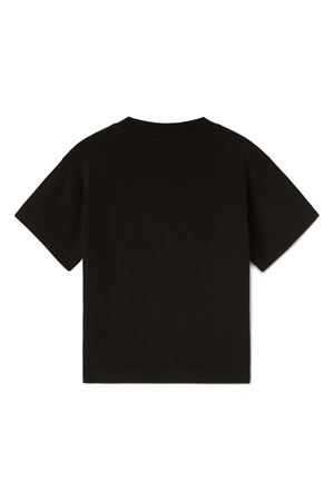 black cotton tshirt PALM ANGELS KIDS | PBAA003F24JER0011003